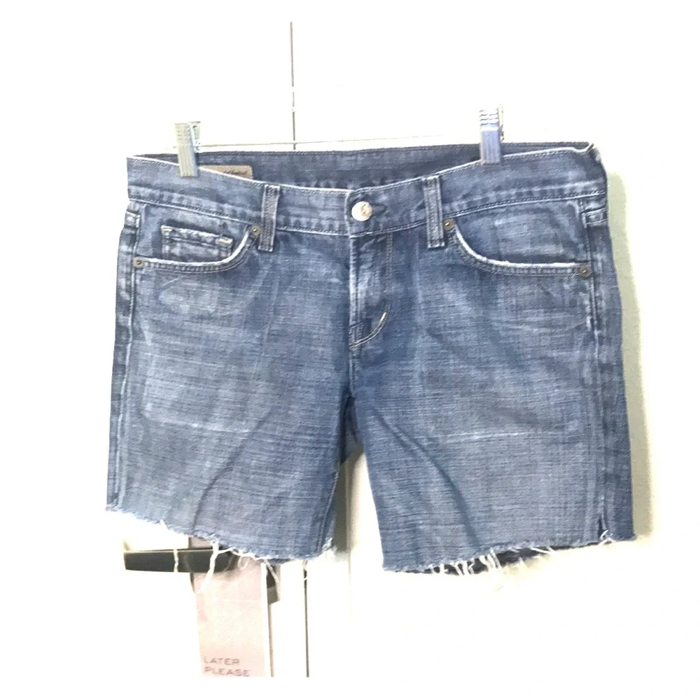 - 2/$30 Citizens of humanity cut off shorts s 30 dark wash anthropology - Picture 2 of 7